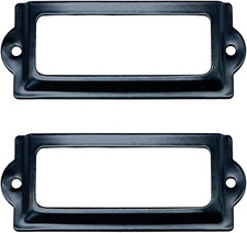 [24 Pack] Black Office Library File Drawer Cabinet Card Tag Label Holder Metal F Filing Cabinet price