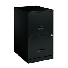 Space Solutions 18" Deep 2 Drawer Letter Width Vertical File Cabinet, Black Filing Cabinet price