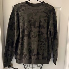 Goodfellow & Co Mens Camo Crew Neck Sweatshirt Green Brown Cotton Pullover M EUC T-Shirt & Sweatshirt (Outdoor) price