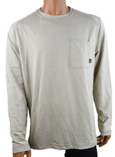 Bass Outdoor Mens T-Shirt New L Cream Pocket Crew Neck Long Sleeves Sweatshirt T-Shirt & Sweatshirt (Outdoor) price