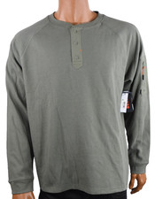 Bass Outdoor Mens Henley T-Shirt New L Green Long Sleeve Waffle Knit Sweatshirt T-Shirt & Sweatshirt (Outdoor) price