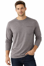 Bass Outdoor Mens T-Shirt New S Brown 1 Pocket Crew Neck Long Sleeves Sweatshirt T-Shirt & Sweatshirt (Outdoor) price