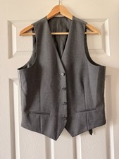 Alfani Men's Grey Panel Suit Vest Size Small Slim Fit Men's Suit price