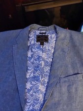 Jos A Bank Traveler Tailored Fit Navy Chelsea 100% Wool Blazer Sport Jacket 48R Men's Suit price