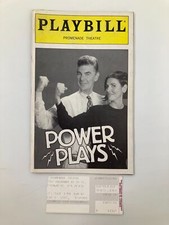 1998 Playbill The Promenade Theatre Power Plays Richard Benjamin, Paula Prentiss Theater - Play price
