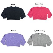 Under Armour Girls Soft Rival Fleece Oversized Pullover Crew Sweatshirt Girls' Sweatshirt price