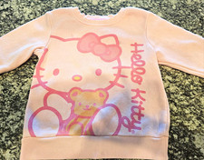Hello Kitty Girls Pink Fleece Crewneck Pullover Sweatshirt 3T Long Sleeve Girls' Sweatshirt price