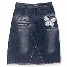 Denim skirt with Butterfly patchwork size XS Jeans / Denim Skirt price