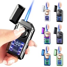 Voice Controlled Ignition Dual Flame Butane Gas Lighter Switching Jet Fire Lighter price