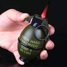 Grenade Shaped Windproof Lighter Series Refillable Military-without butane gas Lighter price