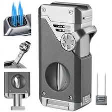 5-in-1 Butane Torch Lighter, Windproof 4 Jet Blue Flames, Adjustable and Refilla Lighter price