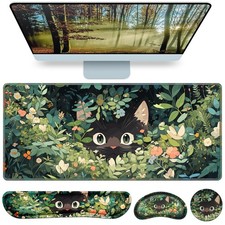 4-in-1 XXL Desk Mat Set: Mousepad, Gel Wrist Support, Keyboard Rest, Coaster Desk Pad Set price