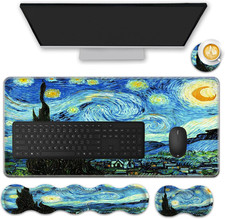 Mouse Pad Set,(31.5×11.8 In) Desk Pad + Keyboard Wrist Rest Support + Mouse Wris Desk Pad Set price