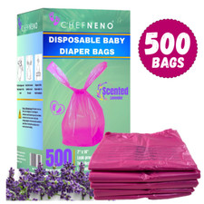 Baby Diaper Disposal Sacks w/ Handles (500 Count) Fresh Lavender Scented Bags Diaper Disposal Bags price