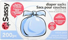 Sassy Baby Disposable Diaper Sacks, 200 Count, Packaging may vary Diaper Disposal Bags price