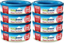 BabyBreeze Diaper Pail Refills Bags for Playtex Diaper Genie - 2240 Count (8-Pk) Diaper Disposal Bags price