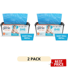 2 Pack Diaper Genie Easy Roll Refill 18 Bags 846 Newborn Diapers Capacity Diaper Disposal Bags price
