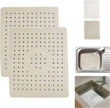 2 Pack Kitchen Sink Mat Drain Pad Protector 10" x 12" – Non-Slip Rubber, Durable Sink price