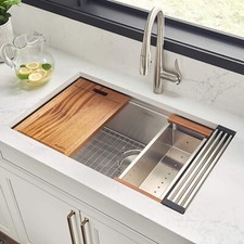 Ruvati 33" Workstation Ledge Rounded Corners Undermount Sink - RVH8303 Sink price