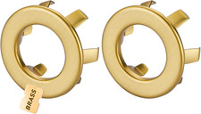 Sink Overflow Ring Brushed Gold:  2 Pack Solid Brass Bathroom Vessel Sink Overfl Sink price