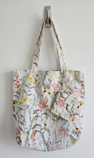 Women’s Floral Tote Bag White/Multicolor Shoulder Straps Bow w/ Detachable Pouch Clutch Bag price