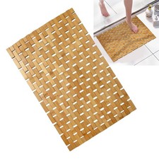 Waterproof Bamboo Bath Mat - Non-Slip Wooden Shower Floor Rug 19.6x27.5" Bathroom Rug price