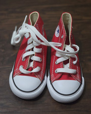 Converse Chuck Taylor All Star Hi Red Canvas High Top MPN 7J232 US 7 Baby Shoes price