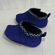 UGG Unisex Baby/Toddler Blue Suede Ankle Bootie Slip-On Rubber Sole Baby Shoes price