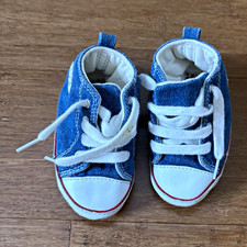 Baby & Toddler Unisex Blue/White Denim Lace-Up Low Top Sneakers Size 3.5 Baby Shoes price