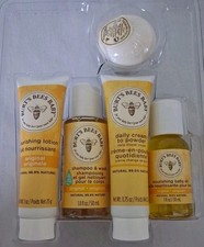 New Burt's Bees Baby Care Essentials Travel Size Gift Set 5 Piece Original Baby Care Bag price