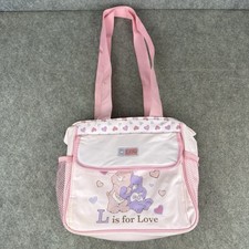 Vintage Care Bears Baby Play Diaper Bag Pink Y2K 2008 Pink Baby Care Bag price