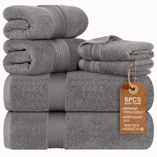 6Pc Bath Towel Set Washcloths 100% Cotton Zero Twist Absorbent Bathroom Towels Bath Towel price