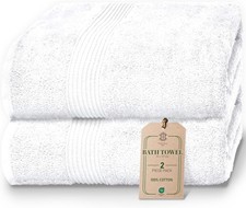 HomeBurg Luxe 2-Piece Bath Towel Set – Large Soft Cotton Towels 27X54 inches Bath Towel price