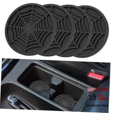 4 Pack Car Cup Holder Coasters, Cute and Creativity Cup Holder Insert Black2 Coaster price