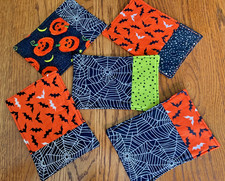 The Halloween Shop - Mug Rugs 6 1/4" X 4 1/4" Pumpkins,, Bats  Cotton Coaster price