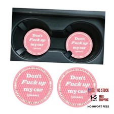 Bling Car Cup Coaster, 2.75 Inch Anti-Slip Cup Holder Insert 2 PCS Pink Coaster price
