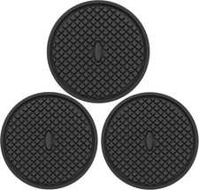 3 Pack Silicone Coasters for Drinks, Thickened Black Coaster with Deep Tray Coaster price