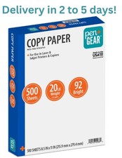 Pen+Gear Copy Paper, 8.5" x 11", 92 Bright, White, 20 lb., 1 Ream (500 Sheets) Copy Paper price