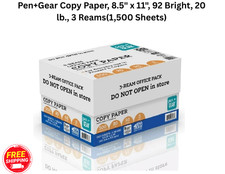 Pen+Gear Copy Paper, 8.5" x 11", 92 Bright, 20 lb., 3 Reams (1,500 Sheets) Copy Paper price