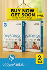 2 Pack HP Copy & Print20 Paper 20lb 8.5x11 Copy Printer Paper 1 Ream 500 Sheets Copy Paper price
