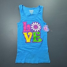 Free Play Girls Size Large Blue Graphic Cotton Tank Top Sleeveless Summer NWT Girls' Tank Top price