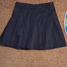 Girls Black Solid Pleated Short Skirt Cotton Size 9-10 Years Girls' Skirt price