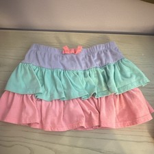 Cynthia Rowley Girls Colorblock Ruffle Skirt Pull-On Elastic Waist 5/6 Girls' Skirt price