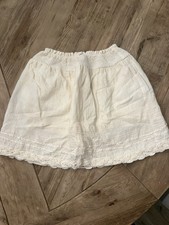 ZARA Girls White A-Line Skirt Lace Ruffle Pull-On Elastic Waist 11-12 Knee Girls' Skirt price