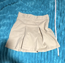 Cat & Jack Girls Size 12 Beige Solid Pleated Short Skirt, Polyester Zip Girls' Skirt price