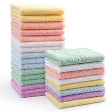 24pc 7x9" Baby Wash-cloth-Microfiber Coral Fleece Baby Bath Face Towel-Absorbent Baby Towel price