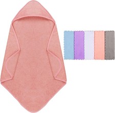 Baby Hooded Towel with Five Washcloths, 28 x 28 Inch Super Soft Bath Towel with Baby Towel price