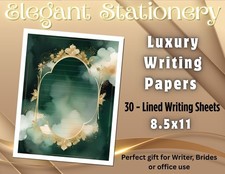 Elegant Stationery | Luxury Writing Papers  | -30 sheets | Writing Paper #005 Pre-printed Forms & Notebooks price
