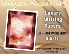 Elegant Stationery | Luxury Writing Papers  | -30 sheets | Writing Paper #012 Pre-printed Forms & Notebooks price