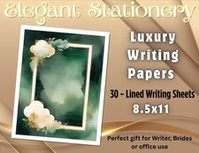 Elegant Stationery | Luxury Writing Papers  | -30 sheets | Writing Paper #009 Pre-printed Forms & Notebooks price